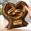 Custom 2-Layered Wooden Plaque - Personalized Anniversary Wedding Gifts For Husband And Wife, Him And Her - Two Hearts Joined As One
