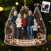 Custom Photo Acrylic Ornament - Personalized Christmas Birthday Gifts For Mom, Dad, Brother, Sister - United In Love And Faith