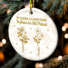 Custom Ceramic Ornament - Personalized Best Friend Christmas Birthday Gifts For Women, Besties, Sisters, BFF - Growing Together In Bloom
