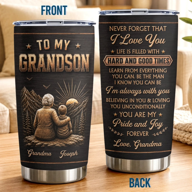 Custom Tumbler - Personalized Birthday Gifts For Grandson - My Greatest Blessing In Life
