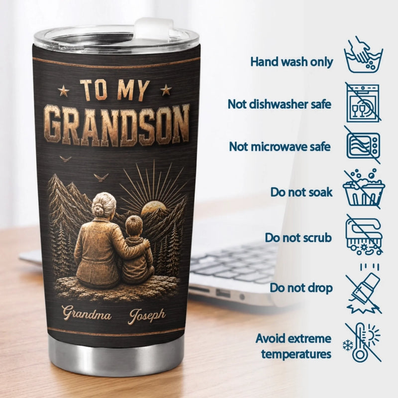 Custom Tumbler - Personalized Birthday Gifts For Grandson - My Greatest Blessing In Life