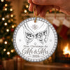 Custom First Christmas Ceramic Ornament - Personalized Anniversary Christmas Wedding Gifts For Husband And Wife, Him And Her - Pinky Promise, Forever Love