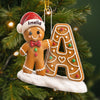 Custom Gingerbread Acrylic Ornament - Personalized Christmas Birthday Gifts For Mom, Dad, Brother, Sister - Making Spirits Bright Together