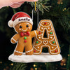 Custom Gingerbread Acrylic Ornament - Personalized Christmas Birthday Gifts For Mom, Dad, Brother, Sister - Making Spirits Bright Together