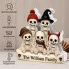Custom Skeleton Shaped Light Box - Personalized Halloween Decor Birthday Gifts For Mom, Dad, Brother, Sister - Spooky Cuties Living Here