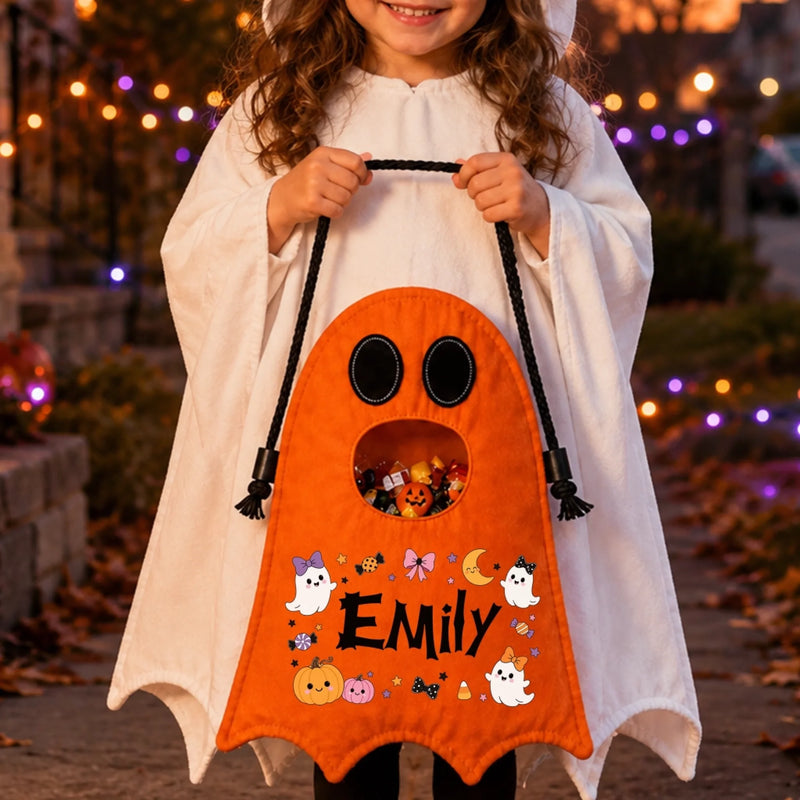 Custom Ghost Bag - Personalized Halloween  Birthday Gifts For Kids - Boo Is My Favorite Mood
