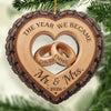 Custom First Christmas Wooden Ornament - Personalized Anniversary Christmas Wedding Gifts For Husband And Wife, Him And Her - Forever My Christmas Love