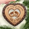 Custom First Christmas Wooden Ornament - Personalized Anniversary Christmas Wedding Gifts For Husband And Wife, Him And Her - Forever My Christmas Love