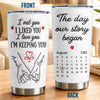 Custom Tumbler - Personalized Anniversary Wedding Gifts For Husband And Wife, Him And Her - To Love And Hold