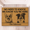 Custom Photo Home Decor Decorative Mat - Personalized Birthday Gifts For Dog Cat Lovers, Dog Dad And Mom, Cat Owners - Paws In The House