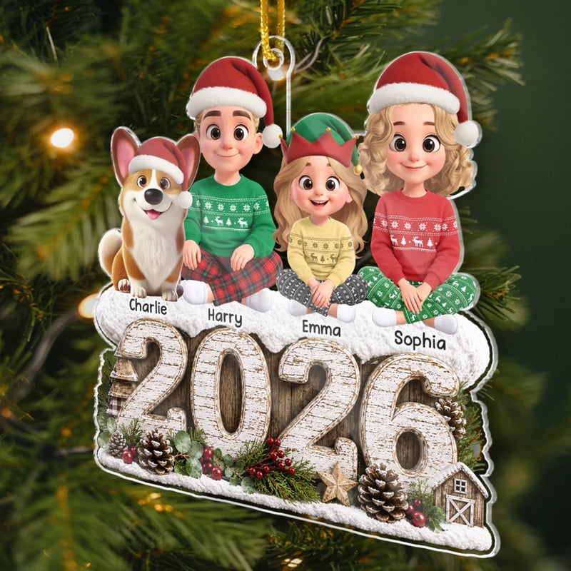Custom Acrylic Ornament - Personalized Christmas Birthday Gifts For Mom, Dad, Brother, Sister, Dog Cat Lovers - Together Makes Every Moment Better