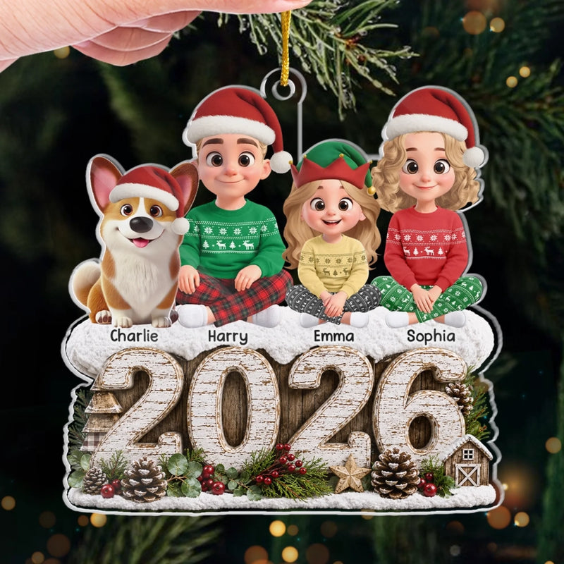 Custom Acrylic Ornament - Personalized Christmas Birthday Gifts For Mom, Dad, Brother, Sister, Dog Cat Lovers - Together Makes Every Moment Better