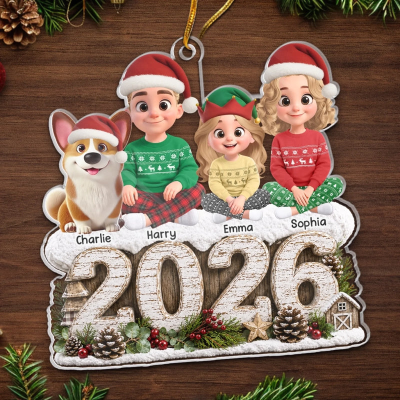 Custom Acrylic Ornament - Personalized Christmas Birthday Gifts For Mom, Dad, Brother, Sister, Dog Cat Lovers - Together Makes Every Moment Better