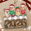 Custom Acrylic Ornament - Personalized Christmas Birthday Gifts For Mom, Dad, Brother, Sister, Dog Cat Lovers - Home Is Where We Gather