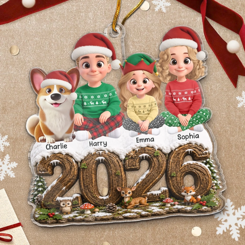 Custom Acrylic Ornament - Personalized Christmas Birthday Gifts For Mom, Dad, Brother, Sister, Dog Cat Lovers - Home Is Where We Gather