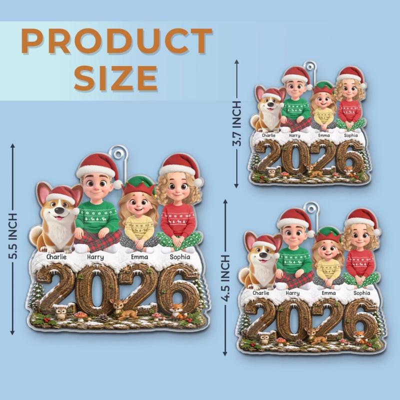 Custom Acrylic Ornament - Personalized Christmas Birthday Gifts For Mom, Dad, Brother, Sister, Dog Cat Lovers - Home Is Where We Gather