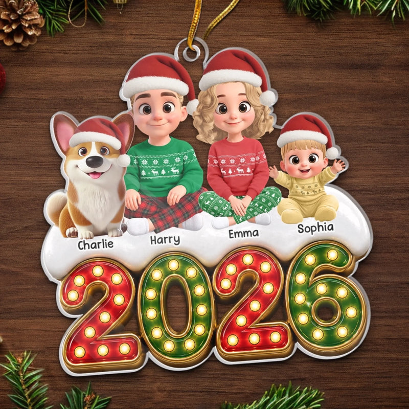 Custom Acrylic Ornament - Personalized Christmas Birthday Gifts For Mom, Dad, Brother, Sister, Dog Cat Lovers - Making Memories Side By Side