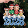 Custom Acrylic Ornament - Personalized Christmas Birthday Gifts For Mom, Dad, Brother, Sister, Dog Cat Lovers - Love Grows Best Together