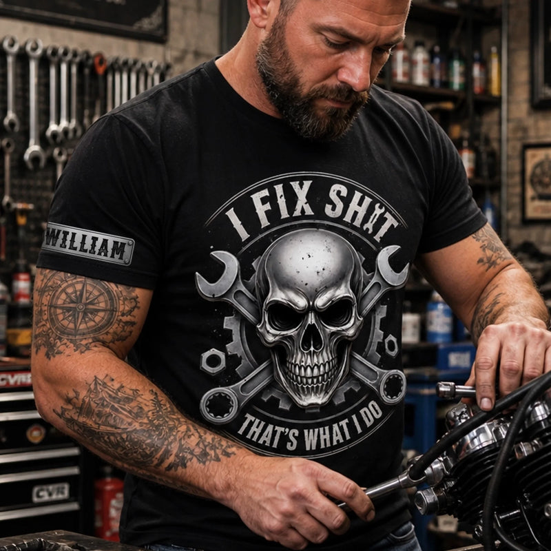 Custom T-Shirt - Personalized Birthday Gifts For Husband, Son, Grandson, Brother, Grandpa, Dad, Yourself - No Problem I Can't Fix