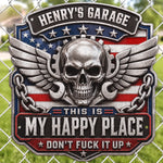 Custom Shaped Metal Sign - Personalized Birthday Gifts For Men - Enter At Your Own Risk