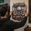 Custom Shaped Metal Sign - Personalized Birthday Gifts For Husband, Son, Grandson, Brother, Grandpa, Dad, Yourself - Enter At Your Own Risk
