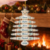 Custom Acrylic Ornament - Personalized Christmas Birthday Gifts For Mom, Dad, Brother, Sister - Sparkling Pearls Of Family Love