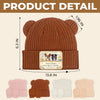 Custom Baby Beanie And Mittens Set - Personalized Baby Shower, Gender Reveal Gifts For New Moms, New Dads, New Parents, Dog Cat Lovers - Growing Up With My First Friend
