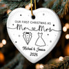 Custom First Christmas Ceramic Ornament - Personalized Anniversary Christmas Wedding Gifts For Husband And Wife, Him And Her - You & Me, Always