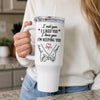 Custom 40 Oz Stainless Steel Tumbler With Handle - Personalized  Anniversary Wedding Gifts For Husband And Wife, Him And Her - Keeping You For Life