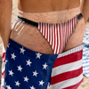 Custom Funny Patriotic Men Swim Trunks - Personalized Summer Vacation And Travel Gifts For Husband, Son, Grandson, Brother, Grandpa, Dad, Yourself - Professional Beach Bum