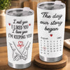 Custom Tumbler - Personalized Anniversary Wedding Gifts For Husband And Wife, Him And Her - The Day We Began