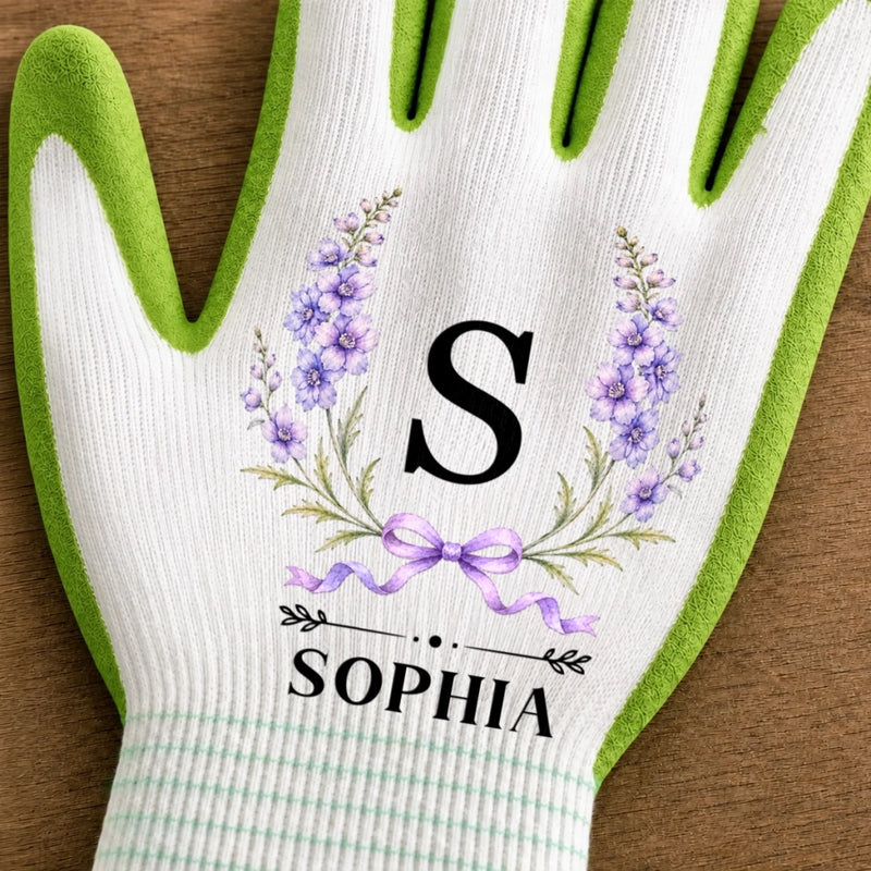 Custom Coated Grip Gardening Gloves - Personalized Birthday Garden Gifts For Gardeners - Blooms In My Hands