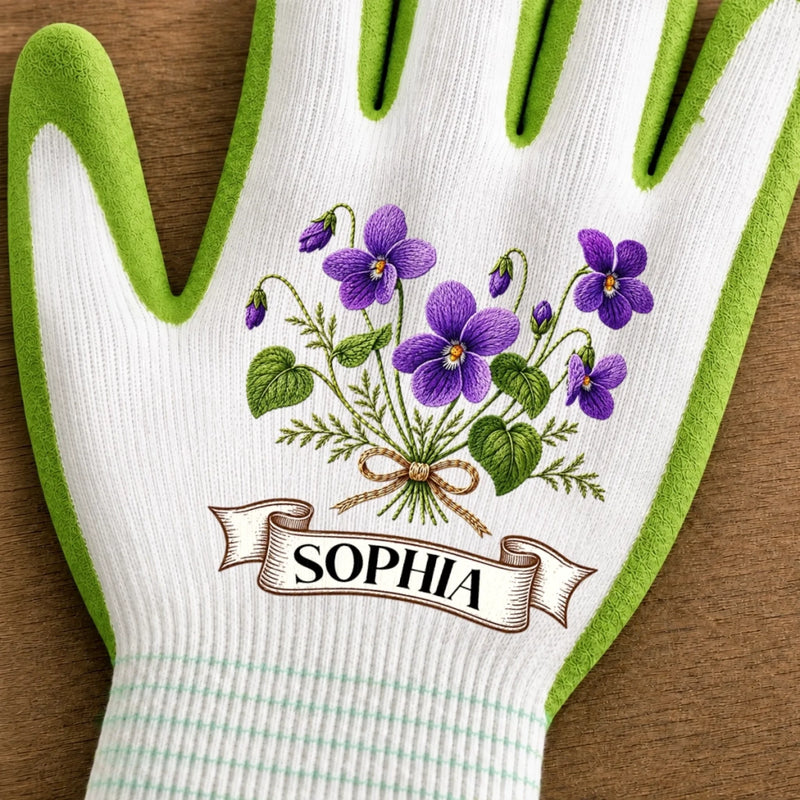 Custom Coated Grip Gardening Gloves - Personalized Birthday Garden Gifts For Gardeners - Grounded In Green Love