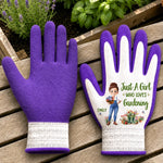 Custom Coated Grip Gardening Gloves - Personalized Birthday Garden Gifts For Gardeners, Mom, Grandma - Just A Garden Girl
