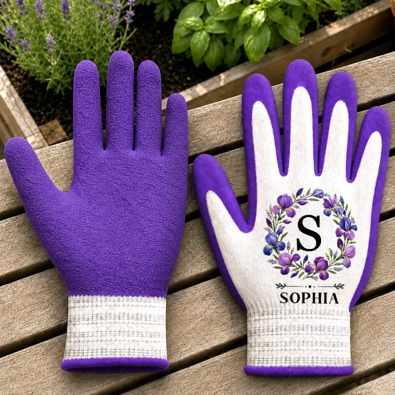 Custom Coated Grip Gardening Gloves - Personalized Birthday Garden Gifts For Gardeners - Growing Sweet Daily Memories