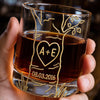 Custom 11oz Whiskey Glass - Personalized Anniversary Wedding Gifts For Husband And Wife, Him And Her - Roots Of Endless Love