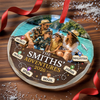 Custom Photo Circle Glass Ornament - Personalized Christmas Birthday Gifts For Mom, Dad, Brother, Sister - Making Memories Around The World