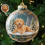 Custom Photo Acrylic Ornament - Personalized Christmas Birthday Gifts For Dog Cat Lovers, Dog Dad And Mom, Cat Owners - Merry Woofmas From The Goodest Pup