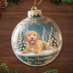 Custom Photo Acrylic Ornament - Personalized Christmas Birthday Gifts For Dog Cat Lovers, Dog Dad And Mom, Cat Owners - Merry Woofmas From The Goodest Pup