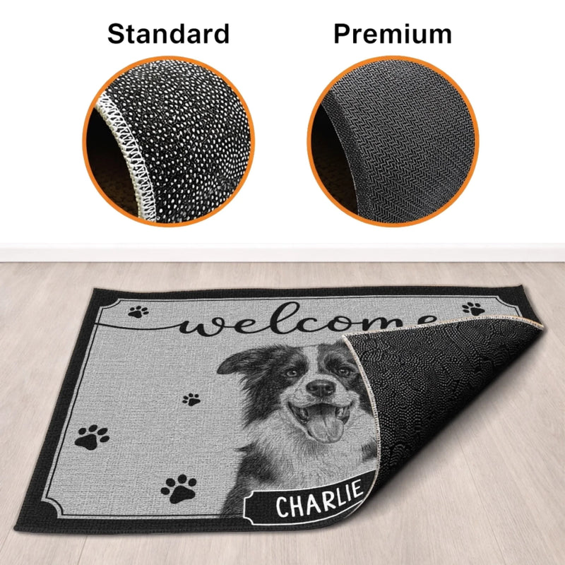 Custom Photo Home Decor Decorative Mat - Personalized Birthday Gifts For Dog Cat Lovers, Dog Dad And Mom, Cat Owners - Walk On Furry Joy