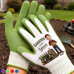 Custom Coated Grip Gardening Gloves - Personalized Birthday Garden Gifts For Gardeners, Dad, Grandpa - Gardener Of The Year