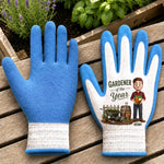Custom Coated Grip Gardening Gloves - Personalized Birthday Garden Gifts For Gardeners, Dad, Grandpa - Gardener Of The Year