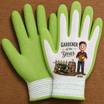 Custom Coated Grip Gardening Gloves - Personalized Birthday Garden Gifts For Gardeners, Dad, Grandpa - Gardener Of The Year