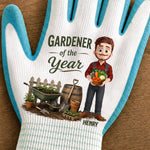 Custom Coated Grip Gardening Gloves - Personalized Birthday Garden Gifts For Gardeners, Dad, Grandpa - Gardener Of The Year