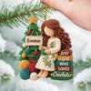 Custom Yarn Acrylic Ornament - Personalized Christmas Birthday Gifts For Crochet Knitting Lovers, Crocheters, Knitters - Just A Girl Who Loves Crochets