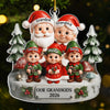 Custom Acrylic Ornament - Personalized Christmas Birthday Gifts For Grandpa, Grandma - Smiles Shine Bright Waiting For Santa