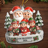 Custom Acrylic Ornament - Personalized Christmas Birthday Gifts For Grandpa, Grandma - Smiles Shine Bright Waiting For Santa