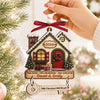 Custom New Home Wooden Ornament With Tag - Personalized Anniversary Christmas Wedding Gifts For Husband And Wife, Him And Her - Key To New Beginnings