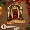 Custom New Home Wooden Ornament With Tag - Personalized Anniversary Christmas Wedding Gifts For Husband And Wife, Him And Her - Warm Hearts Sweet Home