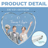 Custom Photo Heart, Round Glass Ornament - Personalized Anniversary Christmas Wedding Gifts For Husband And Wife, Him And Her - Together Feels Like Home